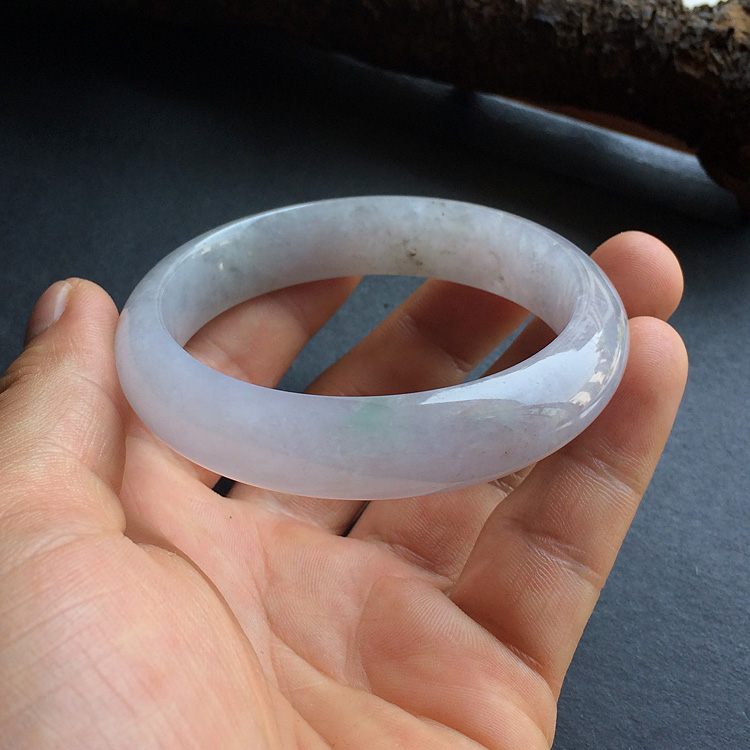糯冰种紫罗兰手镯(54.5mm)