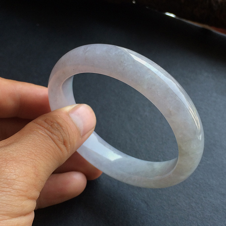 糯冰种紫罗兰手镯(54.5mm)