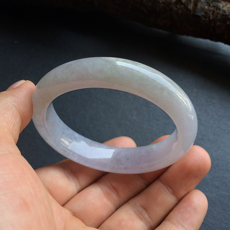 糯冰种紫罗兰手镯(54.5mm)