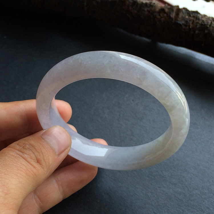 糯冰种紫罗兰手镯(54.5mm)