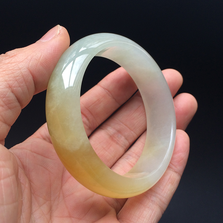 (超值推荐)糯冰种黄翡手镯(54.3mm)