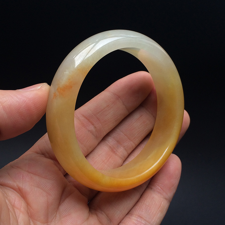 (超值推荐)糯冰种黄翡手镯(54.5mm）