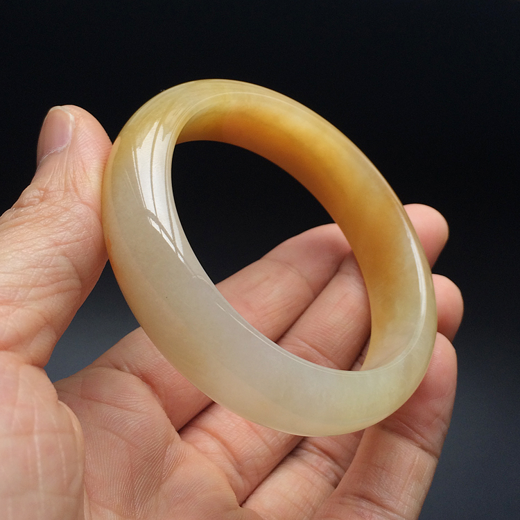 (超值推荐)糯冰种黄翡手镯(54.5mm）