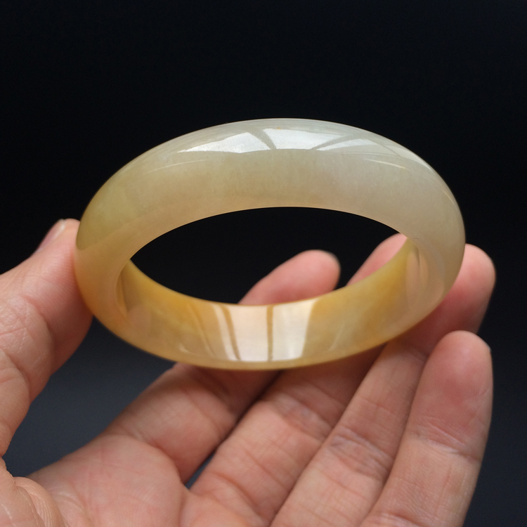 (超值推荐)糯冰种黄翡手镯(54.5mm）
