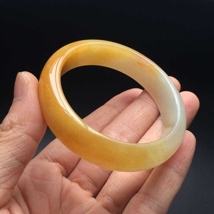 (超值推荐)糯冰种黄翡手镯(54.5mm）