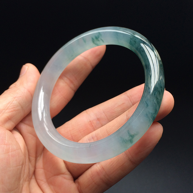 (超值推荐)冰种飘花手镯(60.6mm)