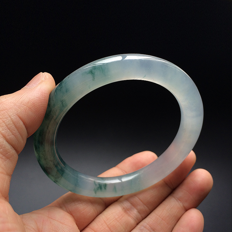 (超值推荐)冰种飘花手镯(60.6mm)