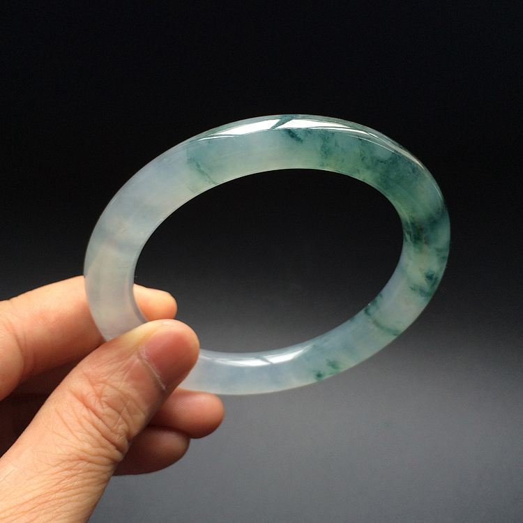 (超值推荐)冰种飘花手镯(60.6mm)