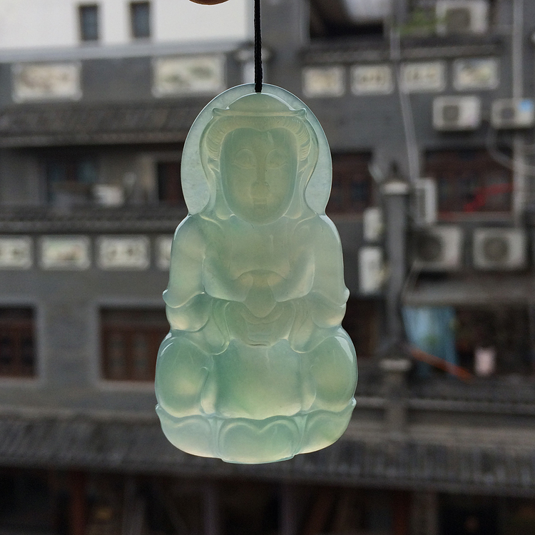 (超值推荐)糯冰种晴水观音挂件