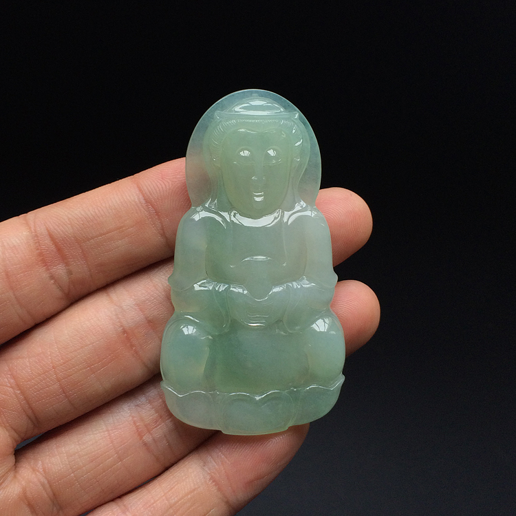 (超值推荐)糯冰种晴水观音挂件