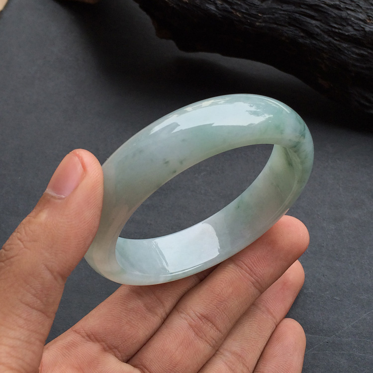 糯冰种飘花手镯(59.8mm)