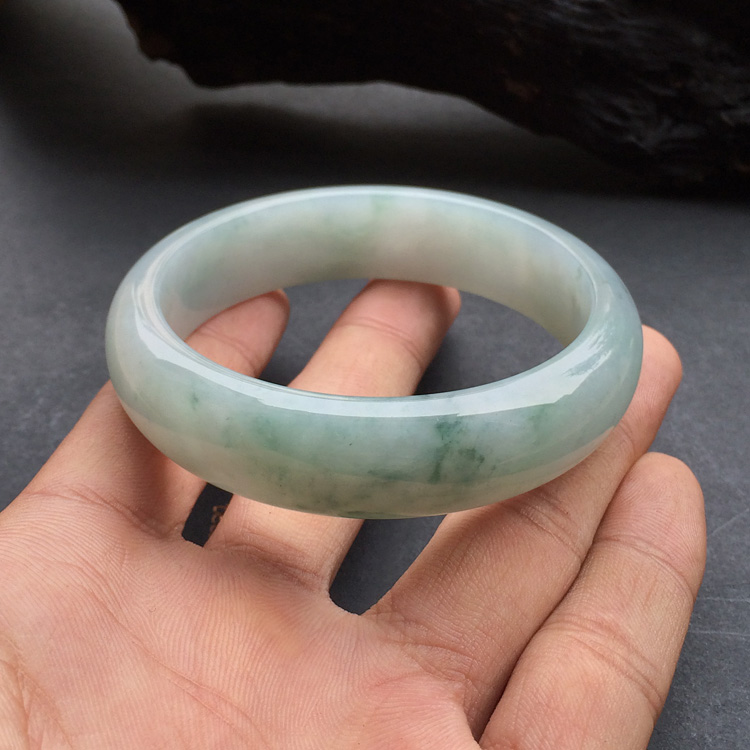 糯冰种飘花手镯(59.8mm)