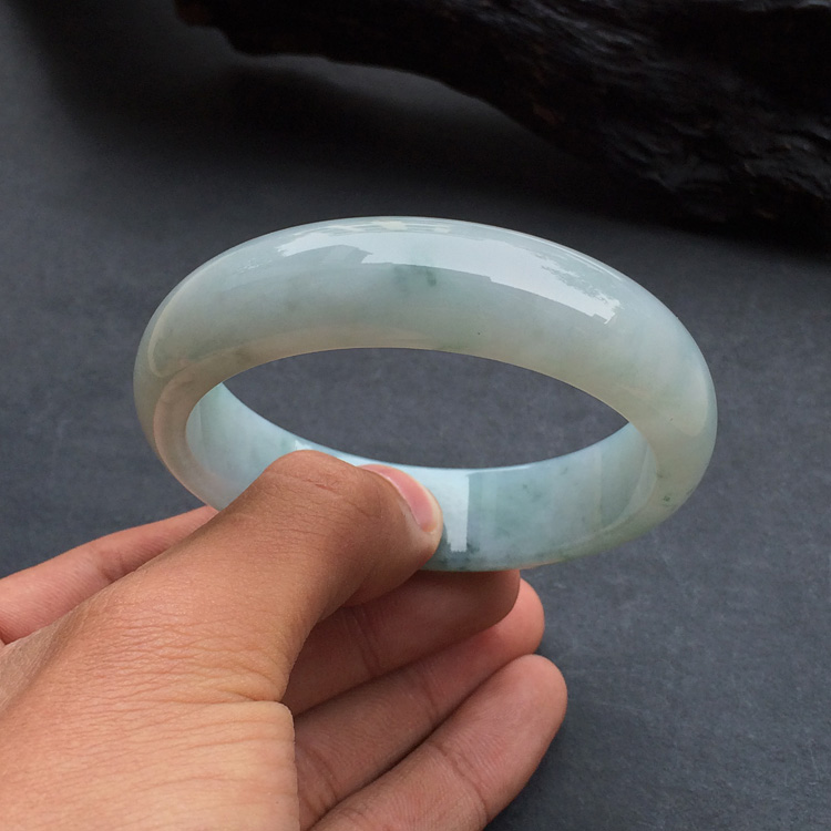 糯冰种飘花手镯(59.8mm)