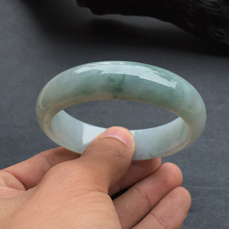 糯冰种飘花手镯(59.8mm)