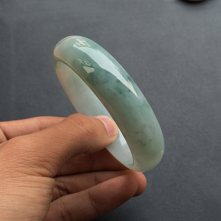 糯冰种飘花手镯(59.8mm)