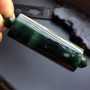 (超值推荐)糯冰种蓝水福柱挂件