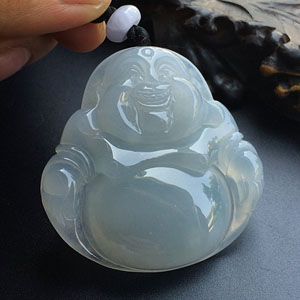 糯冰种晴水玉佛挂件