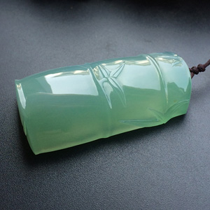 糯冰种绿晴水节节高挂件
