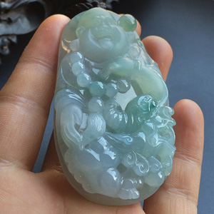 糯冰种晴水佛挂件