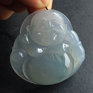 (超值推荐)糯冰种晴水玉佛挂件
