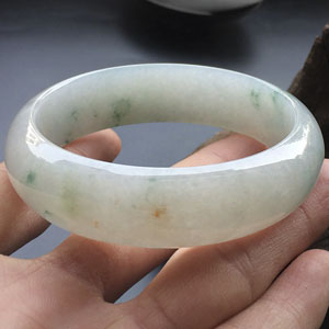 糯冰种飘花手镯(57mm)