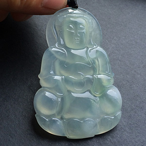 冰种晴水观音挂件