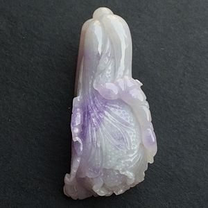 糯冰种紫罗兰白菜挂件