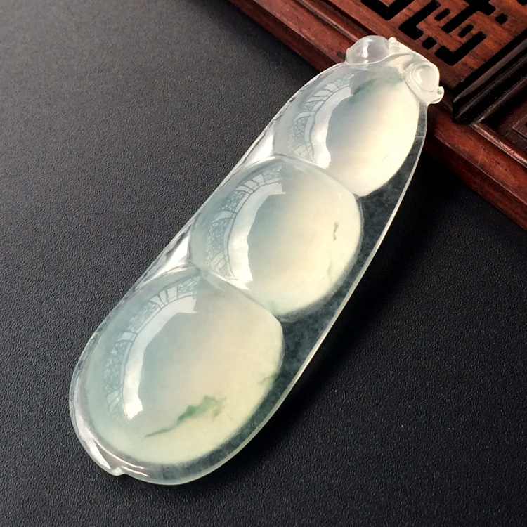 （超值推荐）冰种飘花四季豆挂件