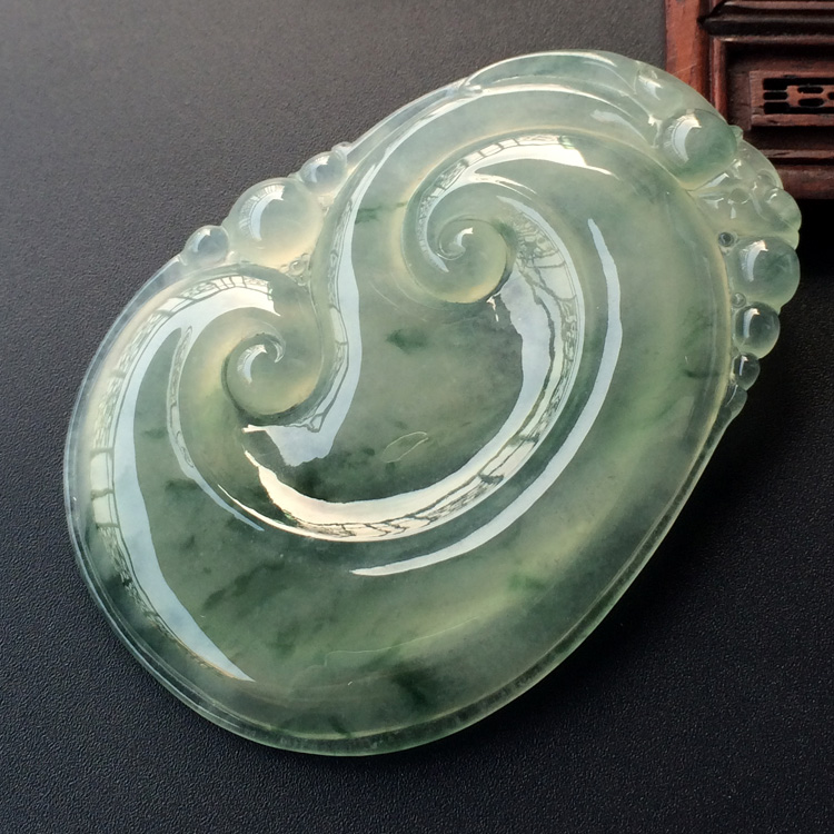 （超值推荐）冰种飘花如意挂件