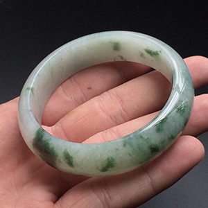 (超级推荐)糯冰种飘花手镯(57.8mm）