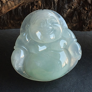 （超值推荐）糯冰种淡晴水玉佛挂件