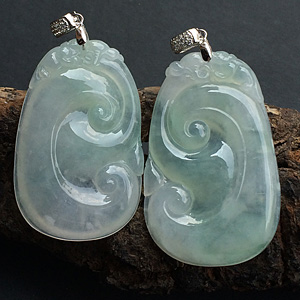 糯冰种晴水如意挂件（单件走）