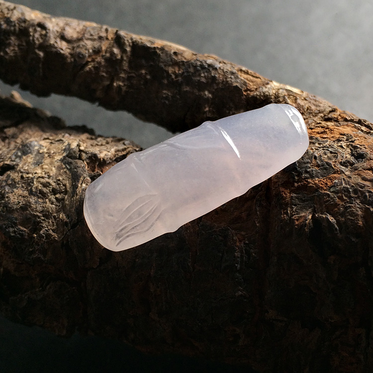 糯冰种紫罗兰节节高挂件