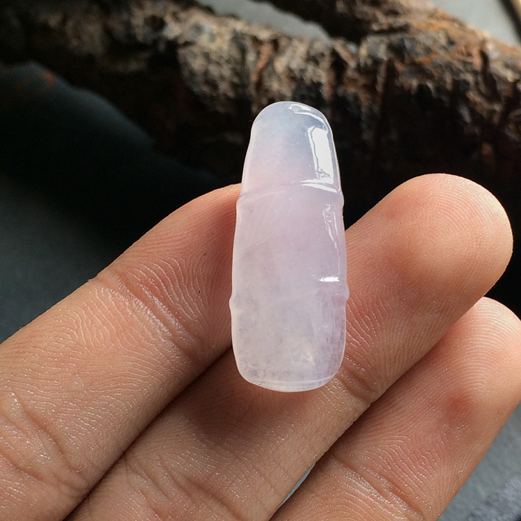 糯冰种紫罗兰节节高挂件