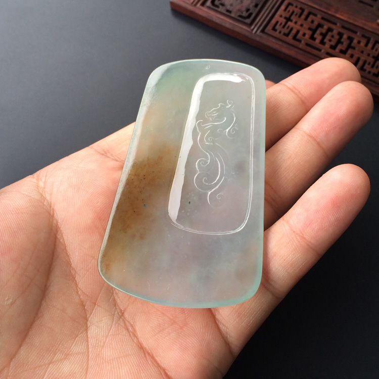 （超值推荐）冰玻种晴水褐黄翡普度众生挂件