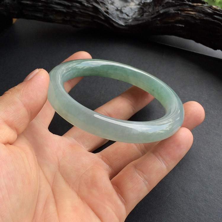 冰种晴水圆条手镯(58.2mm)
