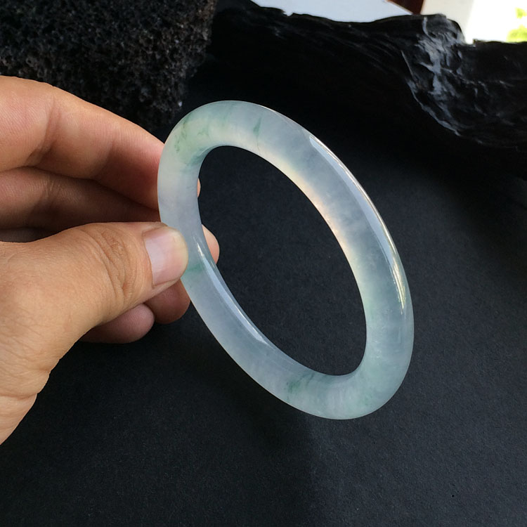冰种飘花圆条手镯(56.1mm)