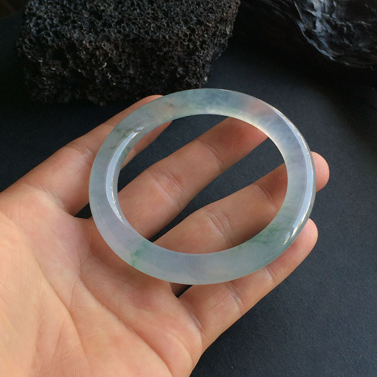 冰种飘花圆条手镯(56.1mm)