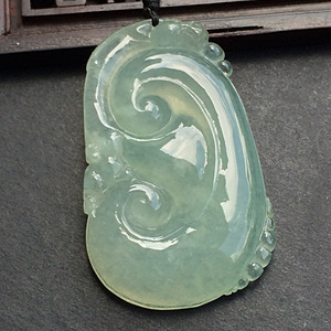 冰种晴水如意挂件