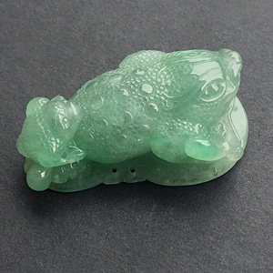 糯冰种晴水招财进宝挂件