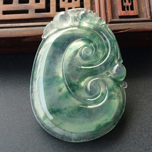 （超值推荐）冰种飘花如意挂件