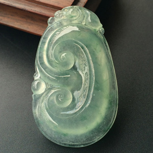 （超值推荐）冰种飘花如意挂件