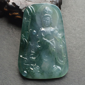 (超值推荐)冰种飘花站观音挂件