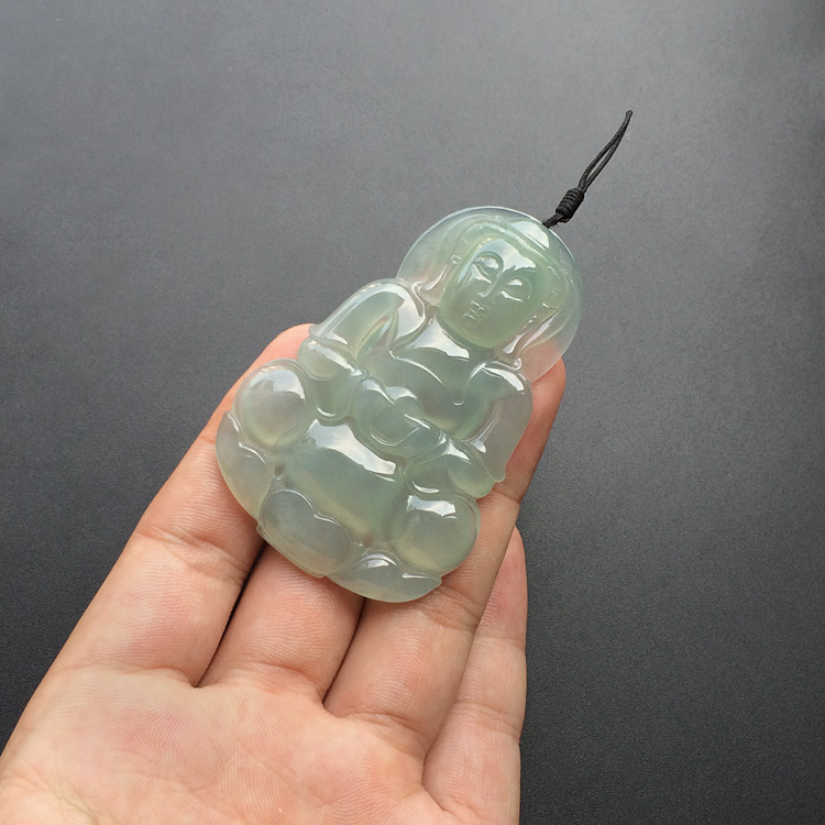 冰种晴水观音挂件