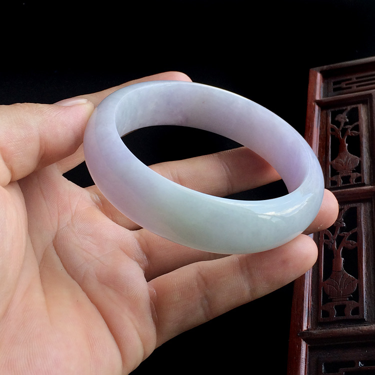 (超值推荐)糯冰种紫罗兰手镯(58.3mm)