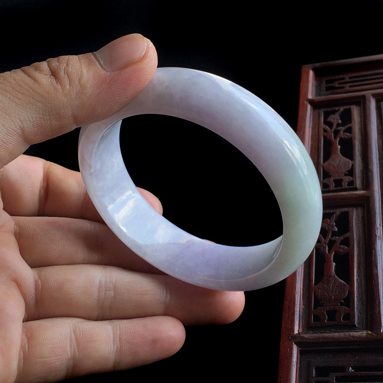 (超值推荐)糯冰种紫罗兰手镯(58.3mm)
