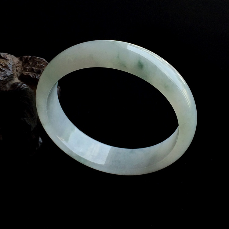 (超值推荐)糯冰种飘花手镯(62.8mm)
