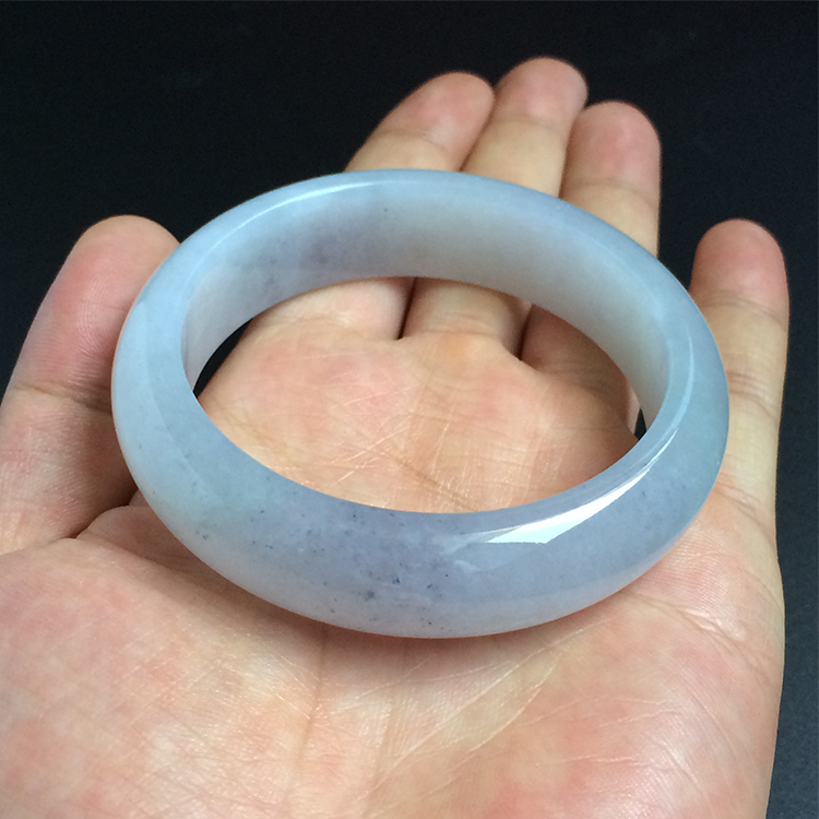 糯冰种淡紫罗兰手镯（57.2mm）