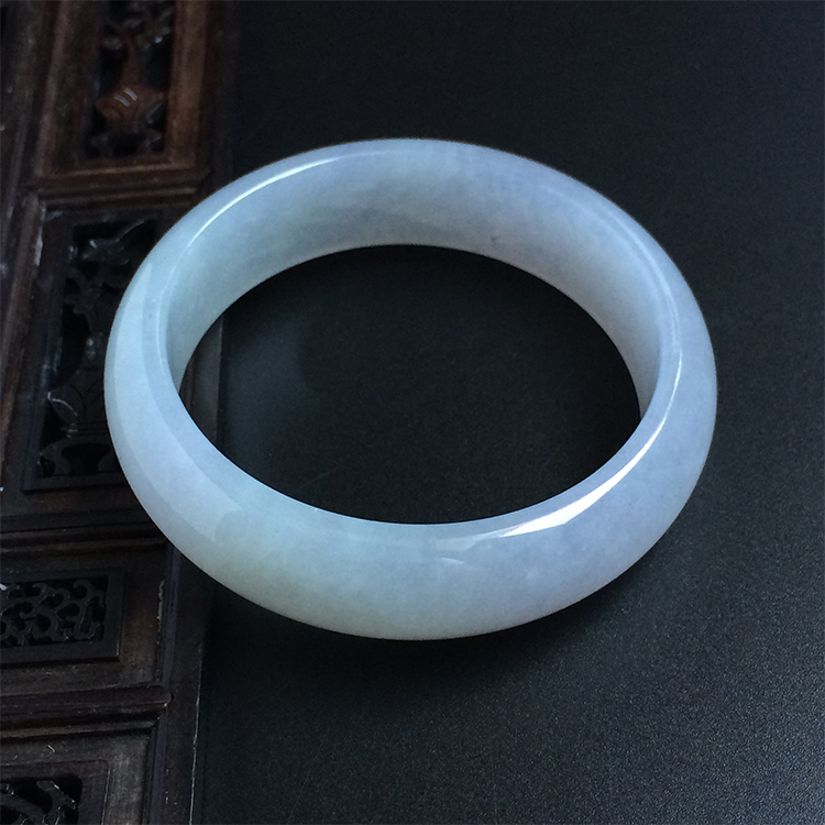 （超值推荐）糯冰种淡紫罗兰手镯（59.1mm）