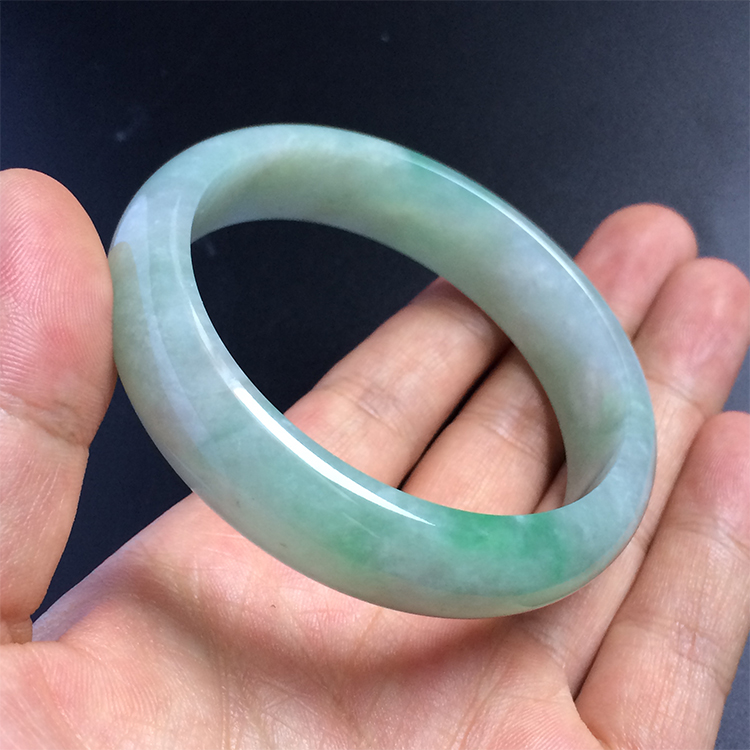 （超值推荐）糯冰种晴水飘翠手镯（60mm）